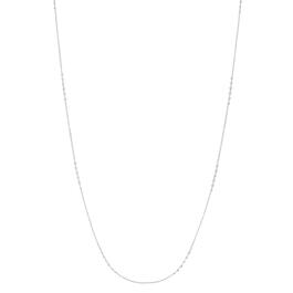 18in. Sterling Silver Chain Necklace with Tiny 1mm Beads