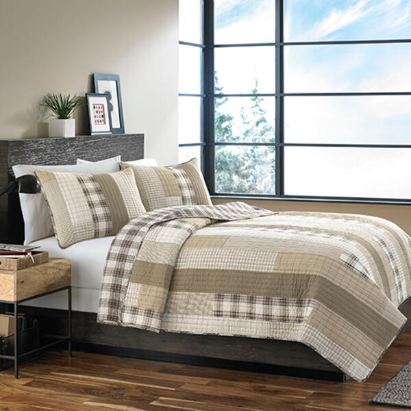Eddie Bauer Fairview Saddle Quilt Set - Brown - image 