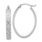 Gold Classics&#40;tm&#41; 14kt. Satin Diamond Cut Hoop Earrings - image 1