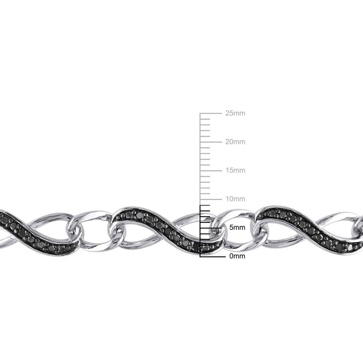 Radiant Rainbow™ 1/4kt. Black Diamond Infinity Bracelet