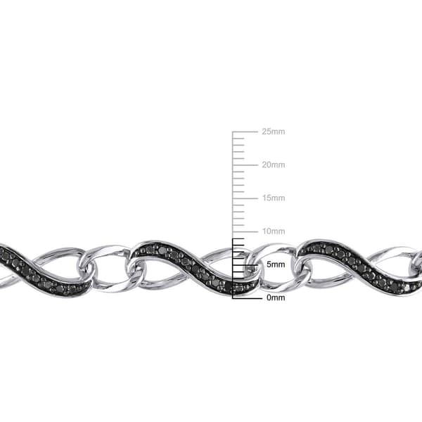 Radiant Rainbow&#8482; 1/4kt. Black Diamond Infinity Bracelet