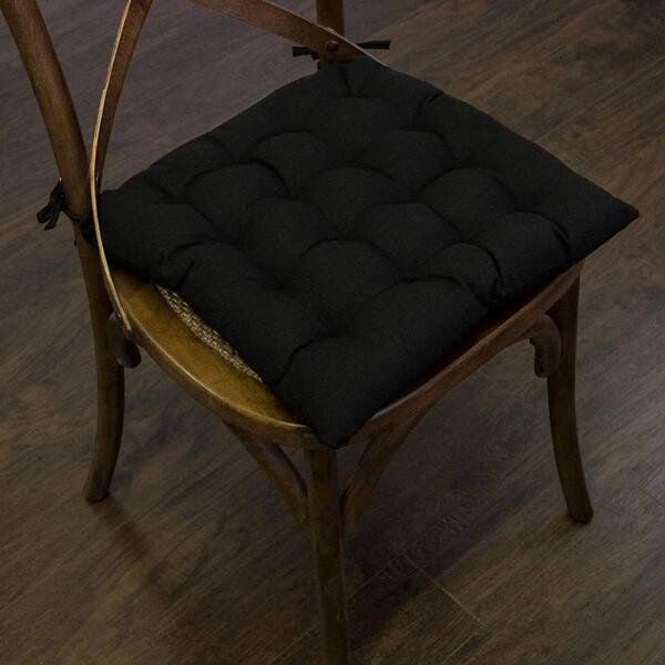 Sweet Home Collection Tufted Cotton Chair Pad Cushion - image 