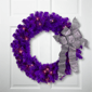 Northlight 24in. Pre-Lit Artificial Purple Pine Christmas Wreath - image 1