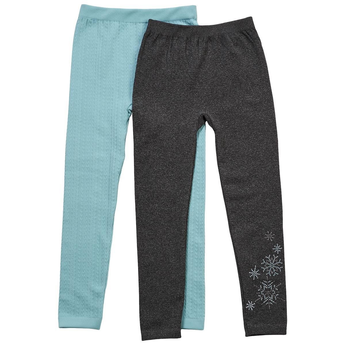 Girls (7-16) Star Ride(R) 2pk. Snowflake Seamless Leggings