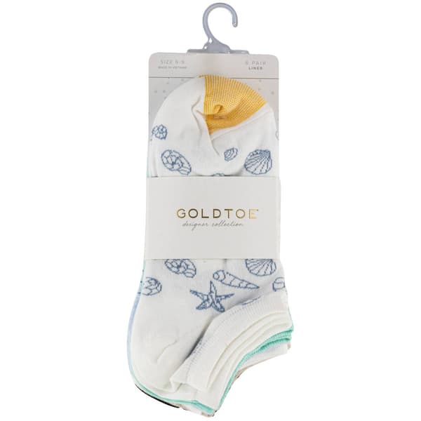 Womens Gold Toe 6Pk Low Tide Liner Socks