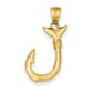 Gold Classics(tm) 14kt. Whale Tail Hook Pendant - image 1