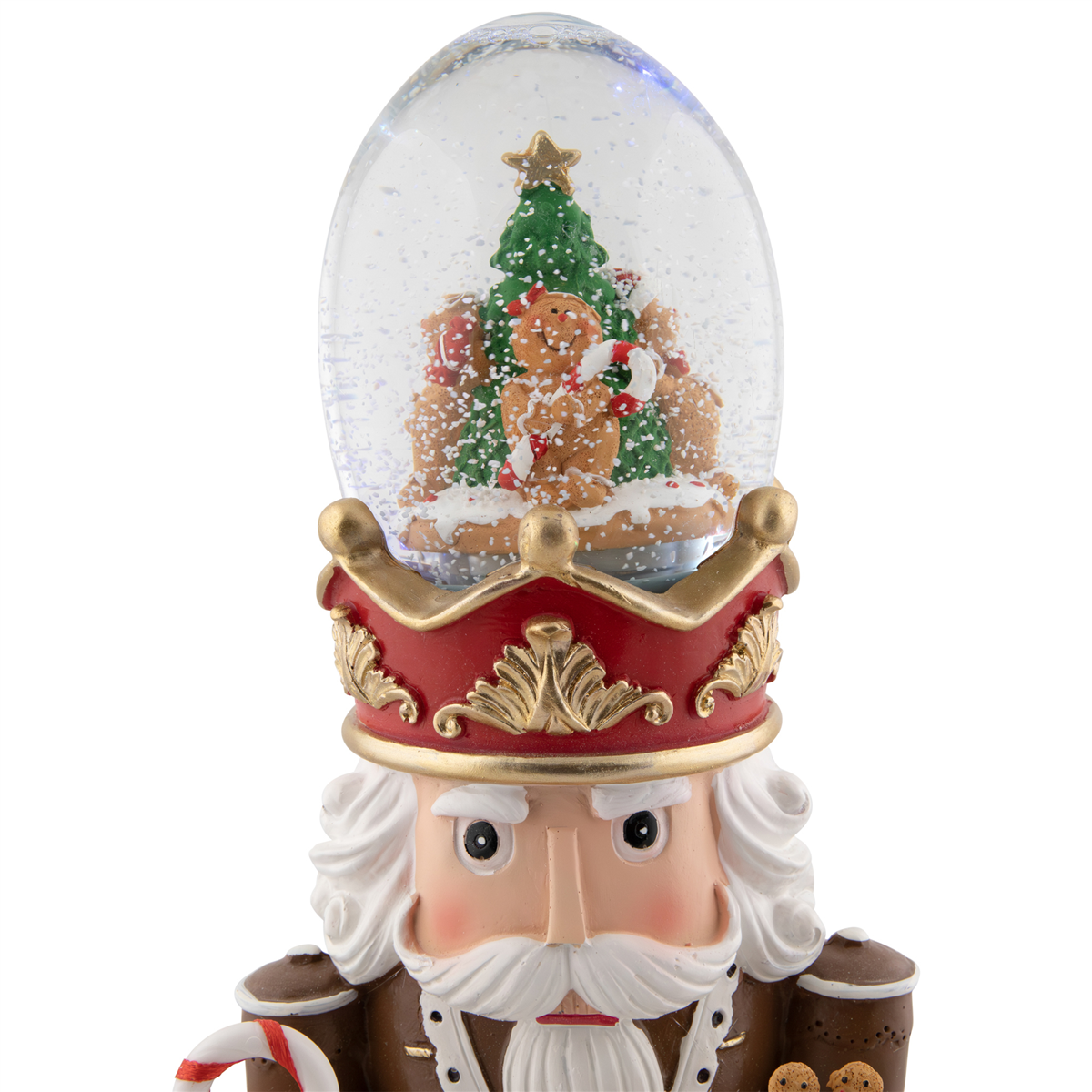 Northlight Gingerbread Nutcracker Musical Christmas Snow Globe