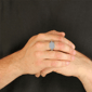 Mens Lynx Sterling Silver 1ctw. Lab-Grown Diamond Ring - 14R10SI - image 2