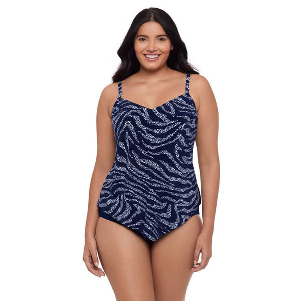 Womens TrimShaper Savanna Skin Hank Tankini - image 