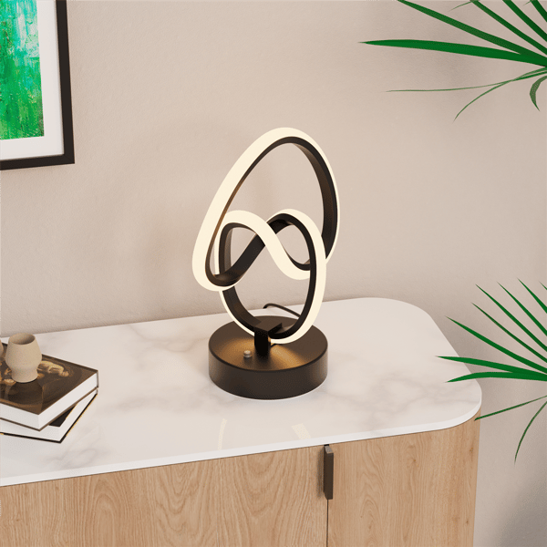 Infibrite 11in. Abstract Art LED Table Lamp