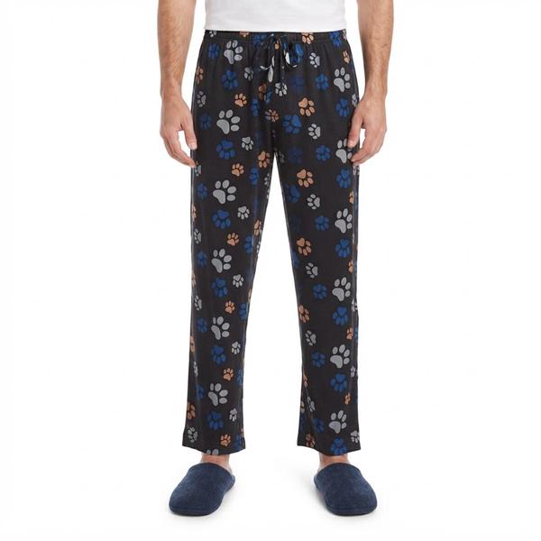 Mens Preswick & Moore(R) Paw Print Drawstring Pajama Pants - image 