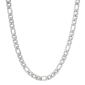 Mens Iron Saints 6mm Figaro Link Silver-Tone Necklace - image 1