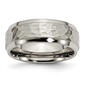 Mens Endless Affection&#40;tm&#41; 8mm Beveled Edge Titanium Wedding Band - image 1