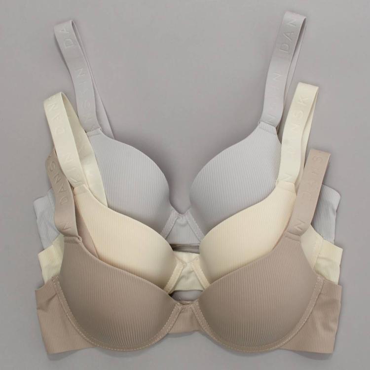 Womens Danskin 3pk. Ribbed Seamless Molded Bras - DS6677-3PKAE