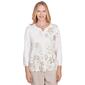 Petite Alfred Dunner Kensington Gardens Botanical Foil Sweater - image 1