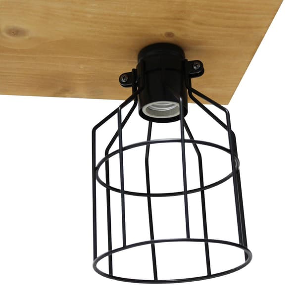 Lalia Home Barnlitt 4 Light Farmhouse Beam Pendant Light Fixture
