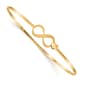 Gold Classics(tm) 14kt. Gold Infinity Heart Flexible Bangle - image 1