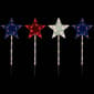Northlight Seasonal Americana Stars Lawn Stakes - 4 Count - image 4