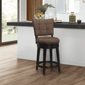 HH2 Home Kaede Wood Counter Height Brown Swivel Stool - image 1