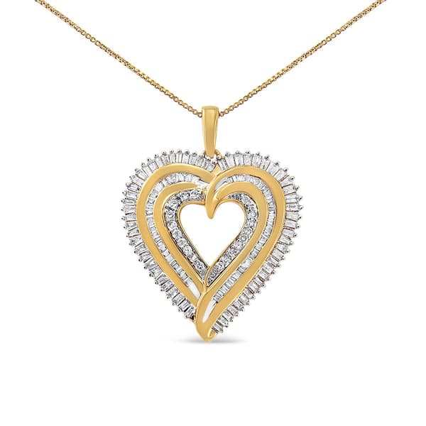 Haus of Brilliance Sterling Silver Diamond Composite Pendant - image 