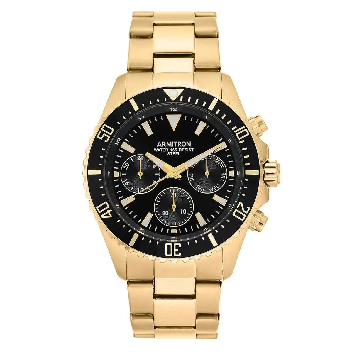 Mens Armitron Stainless Steel Multifunction...