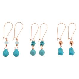 Ashley Cooper&#40;tm&#41; Gold-Tone & Turquoise Beaded Ear Wire Earrings