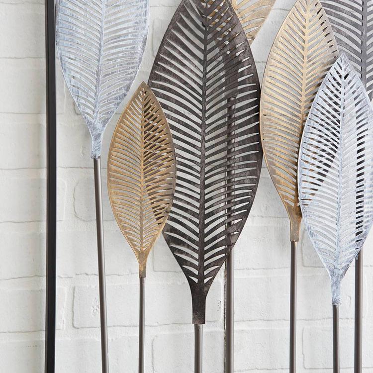 9th & Pike® Large Textured Metal Leaf Wall Art