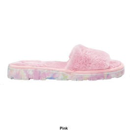 Womens Fifth & Luxe One Band Slides Tie Dye Slippers