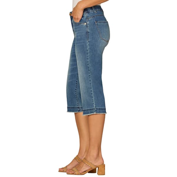 Plus Size Democracy “Ab”solution® Fray Hem Denim Capris