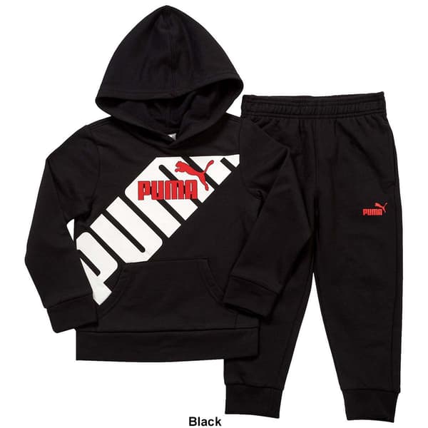 Boys &#40;4-7&#41; Puma&#174; 2pc. Big Logo Hoodie & Jogger Sweatpants Set