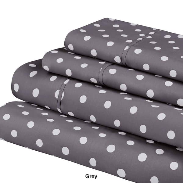 Superior 600TC Cotton Blend Polka Dot Sheet Set
