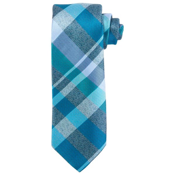 Mens Perry Ellis Tie - Cole Plaid - image 