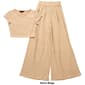 Juniors YMI&#174; Velocity 2pc. Classic Tee & Wide Leg Pants Set - image 3