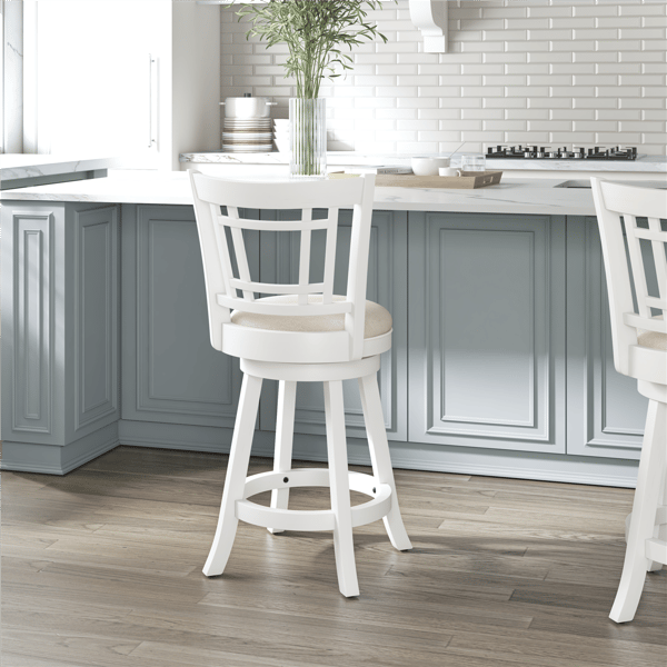 HH2 Home Fairfox Counter Height Swivel Stool with Lattice Back