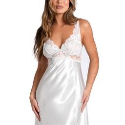 Womens Linea Donatella Bridal Bouquet Satin Nightgown