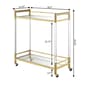 Convenience Concepts Royal Crest 2-Tier Glass Bar Cart - image 4