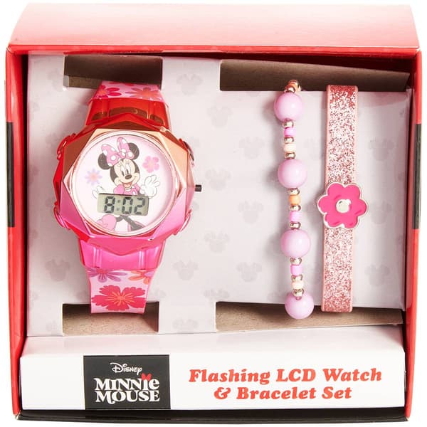 Kids Disney Minnie Mouse LCD Watch & 2pc. Bracelet Set - MN40134 - image 