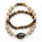 Tiger Eye & Ivory Lava Beaded 2pc. Stretch Bracelet Set - image 1