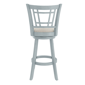 HH2 Home Fairfox Blue Wood Bar Height Swivel Stool - image 5