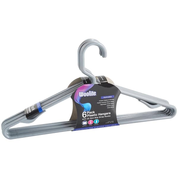 Woolite 6pk. Plastic Hangers - image 