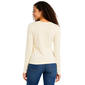 Juniors No Comment Long Sleeve Rib NY Vintage Screen Henley Top - image 3