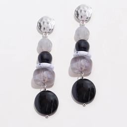 Ashley Cooper(tm) Rhodium-Tone Beaded Drop Earrings