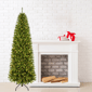 Santa''s Workshop 7.5ft. Pre-Lit Clear UL Lights PVC Slim Tree - image 3