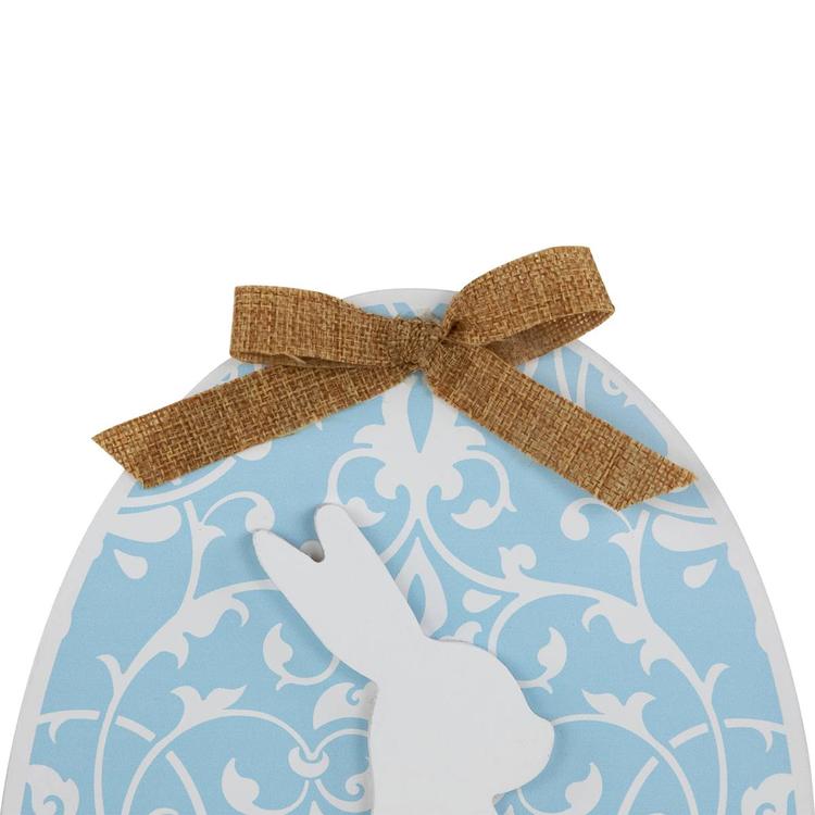 Northlight Seasonal Easter Egg w/ Bunny & Burlap Bow Wall Décor