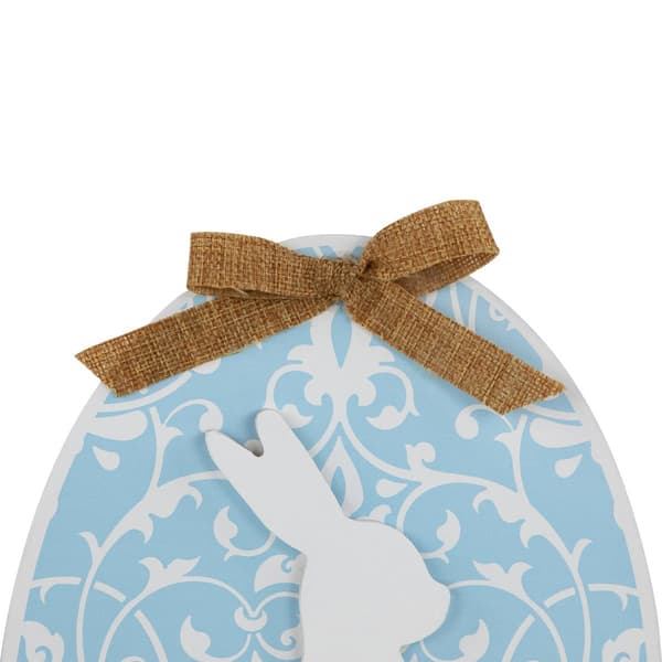 Northlight Seasonal Easter Egg w/ Bunny & Burlap Bow Wall Décor