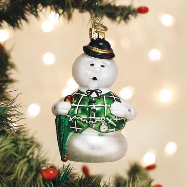 Old World Christmas Sam the Snowman Ornament - image 