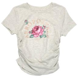Girls (7-16) Aeropostale Short Sleeve Side Cinched Rose Tee