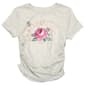 Girls (7-16) Aeropostale Short Sleeve Side Cinched Rose Tee - image 1