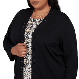 Plus Size Alfred Dunner Cityscape Medallion Two in One Sweater