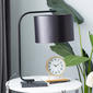 9th & Pike® Black Metal Traditional Table Lamp with Fabric Shade - image 3